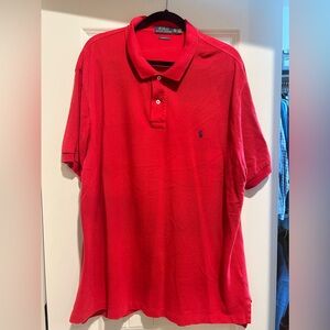 Ralph Lauren men’s red short sleeve polo shirt.